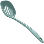 Elite Global Solutions MSP12SABY Foundations Abyss 12" Slotted Spoon, 2 oz. - Case of 6