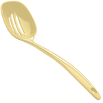 Elite Global Solutions MSP12SBCY Foundations Banana Crepe 12" Slotted Spoon, 2 oz. - Case of 6