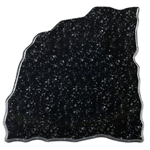 Elite Global Solutions QST15 Rocky Mountain High Black Granite 15" Triangular Shape Display Stone Platter - Case of 2