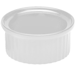 Elite Global Solutions R1W 1 oz. White Ribbed Ramekin - Case of 6