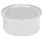 Elite Global Solutions R4 Ramekins 4 oz. White Ribbed Ramekin - Case of 6