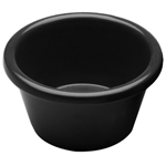 Elite Global Solutions R4SM Ramekins 4 oz. Black Round Ramekin - Case of 6