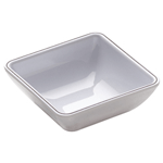 Elite Global Solutions SD75L Viva 2.3 oz. White Square One Compartment Tray - Case of 6