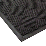 Entrance Floor Mat 3 Feet Wide, Diamond Pattern Charcoal