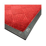 Entrance Floor Mat 3 Feet Wide, Diamond Pattern Red
