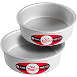 Fat Daddio's Aluminim Round Cake Pan, Set of 2 - 6" x 3"