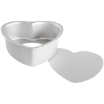 Fat Daddio's Anodized Aluminum Heart Removable Bottom Cake Pan 8" Across x 3" Deep