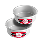 Fat Daddio's Round Aluminum Cake Pan, Set of 2 - 5" x 2" Deep