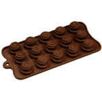 Fat Daddio's Silicone Chocolate Mold: Spiral Cone, 15 Cavities