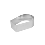 Fat Daddio's Stainless Steel Arch Cake Ring, 5-3/4" x 4" x 2" H 