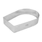 Fat Daddio's Stainless Steel Arch Cake Ring, 9-1/2" x 6-1/2" x 2" H