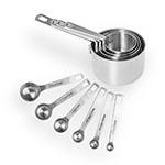 Fat Daddio's Stainless Steel Measuring Cups & Spoons, Set of 10