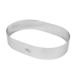 Fat Daddio's Stainless Steel Oval Cake Ring, 10" x 7" x 2" H