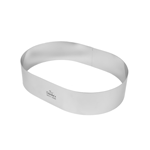 Fat Daddio's Stainless Steel Oval Cake Ring, 9" x 6-3/8" x 2" H