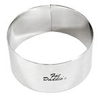 Fat Daddio's SSRD-3175 Stainless Steel Round Cake Ring, 3" Diameter x 1-3/4" High