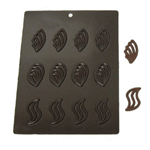 Flexible Chocolate Mold: 3 Designs, 4 of Each