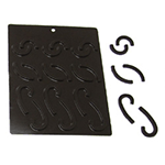 Flexible Chocolate Mold: Curves, 6 Plus 6 Plus 6 Cavities