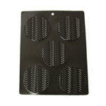 Flexible Chocolate Mold: Disc w/Wavy Flutes. 4mm High, 75mm Diameter, 5 Cavities