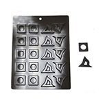 Flexible Chocolate Mold: Square & 3-Point Shape, 10 Plus 10 Cavities