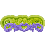 Flourish Centerpiece Silicone Fondant Sculpted Scroll Mold by Marvelous Molds