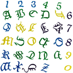 FMM Numbers and Old English Alphabet, Upper Case