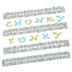 FMM Sugarcraft Chunky Funky Alphabet & Numbers Plastic Tappit Gumpaste Cutters