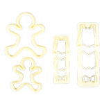 FMM Sugarcraft Gingerbread People Plastic Gumpaste Cutter Set