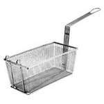 FMP Standard Fry Basket 10" x 4" x 5-1/4": Twin, Front Hook