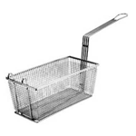 FMP Standard Fry Basket 12-1/8" x 6-5/16" x 5-1/16: Twin, Front Hook