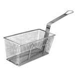 FMP Standard Fry Basket 13-1/4" x 5-5/8" x 5-5/8": Twin, Left Hook