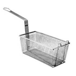 FMP Standard Fry Basket 8-1/4" x 4-1/8" x 4-1/2": Twin, Front Hook