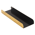 Folded Bottom Mono Board, Black Interior & Gold Exterior, 1.75" x 5" - Case of 200