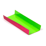 Folded Bottom Mono Board, Green Interior & Pink Exterior, 1.75" x 5" - Case of 200