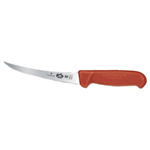 Forschner Victorinox 6" Curved Boning Knife, Semi-Stiff Blade, Red Handle (40420)