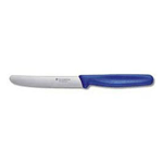 Forschner Victorinox Steak Knife 4 1/2" Serrated Blade. Plastic Handle, Blue