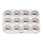 Fox Run Tin-Plated Muffin Pan, 1/2 cup capacity, 12/sheet