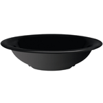G. E. T. Melamine Bowl, Black Elegance Series, 16 oz, 7.5" Diameter x 1.75" Deep - Case of 24