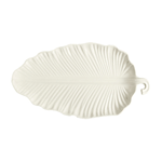 G. E. T. Melamine Leaf Platters, Sonoma Series, 19.25" x 11," White - Case of 6