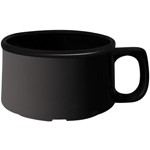 G. E. T. Melamine Mug, Black Elegance Series, 11 oz., 4" Dia. x 2.25" Deep - Case of 24
