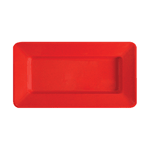 G. E. T. Melamine Plates, Rectangle, Red Sensation Series, 15" x 8" x 1.5" Deep - Case of 12