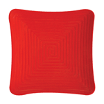 G. E. T. Melamine Plates, Square, Red Sensation Series, 10.25" - Case of 12