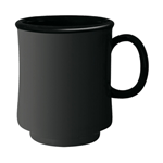 G. E. T. San Mug (Stacking) Black Elegance Series, 8 oz, 3.13" Dia. x 3.75" Deep - Case of 24