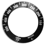 Garland OEM # 2621400, Black Grill Dial Overlay (Off, 150-500)