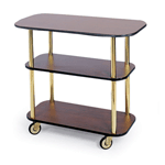 Geneva 3610003 Rectangular Service Cart With Flat Top - Maple Laminate Finish