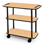 Geneva 3610403 Service Cart With Handle Holes, Rectangular - Maple Laminate Finish