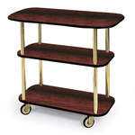 Geneva 3610404 Service Cart With Handle Holes, Rectangular - Red Maple Laminate Finish