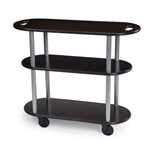 Geneva 3620401 Service Cart With Handle Holes - Oval, Gray Sand Laminate Finish