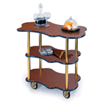 Geneva 3640009 Service Cart With Flat Top - Organic, Beige Suede Laminate Finish