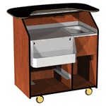 Geneva 6840011 Portable Beverage Bar - Mahogany Finish