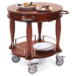 Geneva 70029 Round Serving Cart - Bordeaux